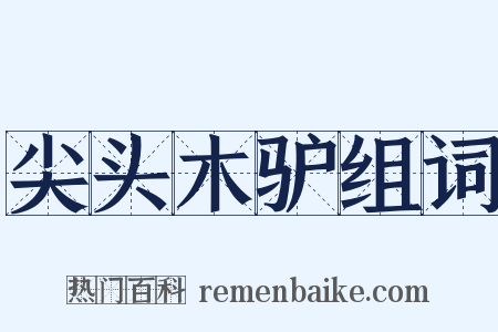 尖头木驴组词是什么意思的图片